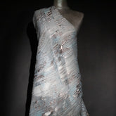 Tela para vestidos de noche y eventos de organza a rayas de Sahsa Haute Couture, 150 cm x 100 cm - 30522 Lirio004